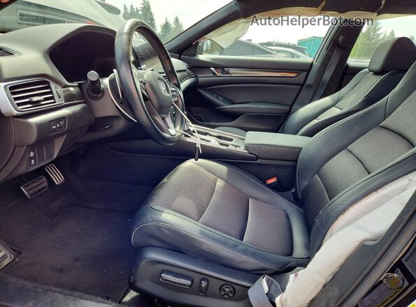 1HGCV1F35LA140888 2020 HONDA ACCORD Black Вид салону спереду