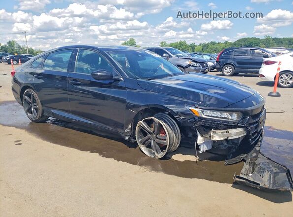 1HGCV1F35LA156900 2020 HONDA ACCORD Black Передня права чверть