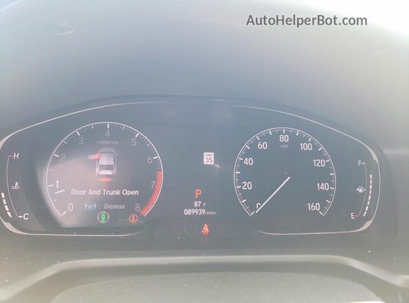 1HGCV1F35LA156900 2020 HONDA ACCORD Black Вид щитка приладів