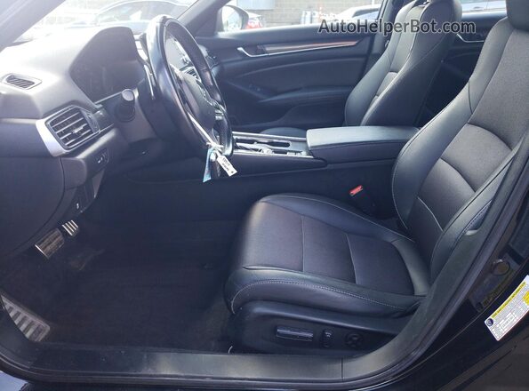 1HGCV1F35LA156900 2020 HONDA ACCORD Black Вид салону спереду