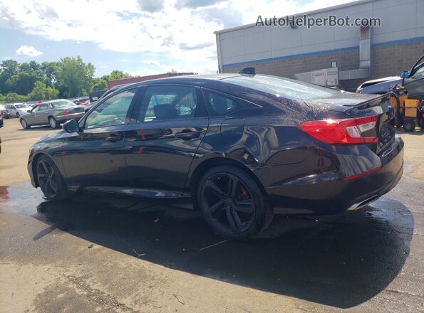 1HGCV1F35LA156900 2020 HONDA ACCORD Black Задня ліва чверть