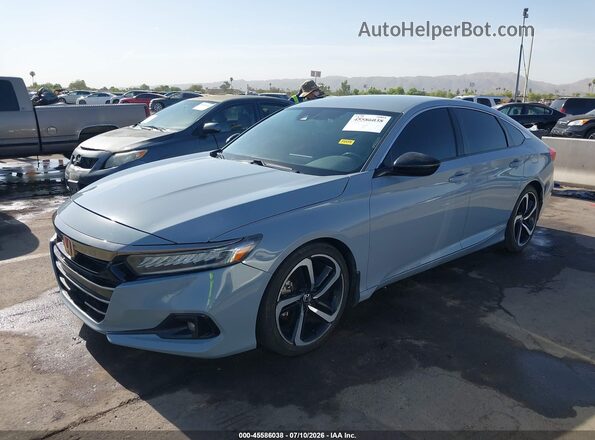 1HGCV1F35MA018386 2021 HONDA ACCORD Серый Передняя левая четверть