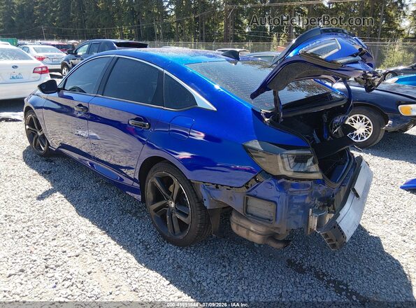 1HGCV1F35MA019506 2021 HONDA ACCORD Blue Trasero izquierdo