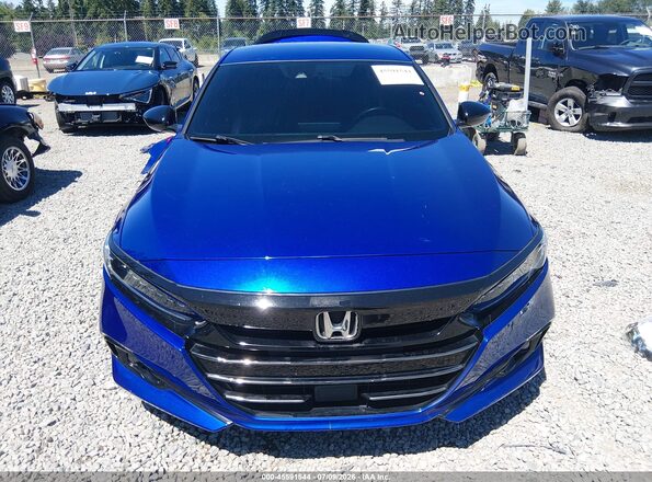 1HGCV1F35MA019506 2021 HONDA ACCORD Blue Vista interior trasera