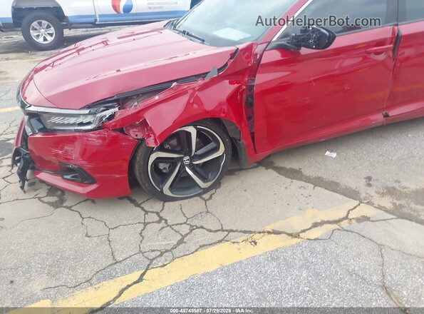 1HGCV1F35MA026231 2021 HONDA ACCORD Red Вид спереду