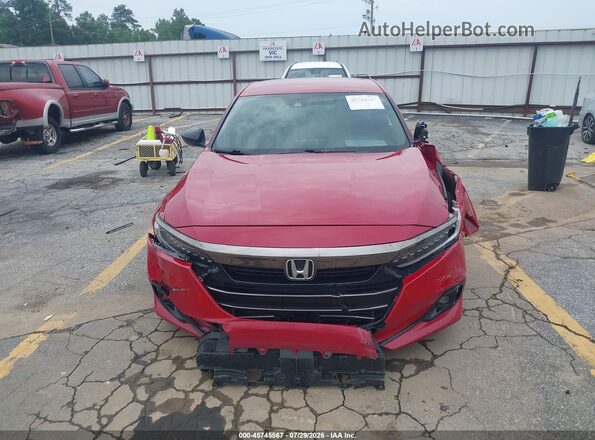1HGCV1F35MA026231 2021 HONDA ACCORD Red Вид щитка приладів