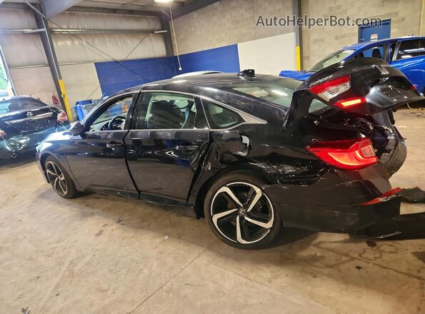 1HGCV1F35MA051839 2021 HONDA ACCORD Black Trasero izquierdo