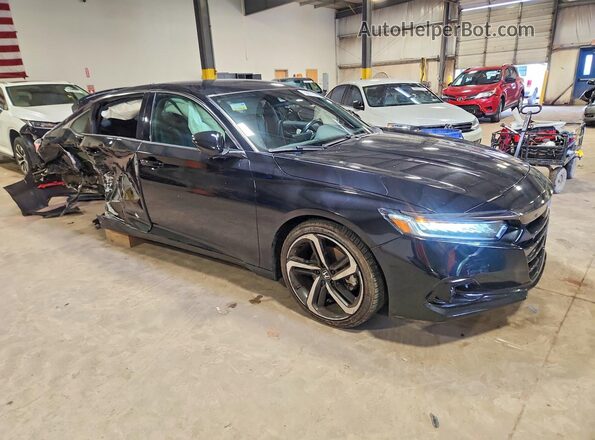 1HGCV1F35MA051839 2021 HONDA ACCORD Black Delantero derecho
