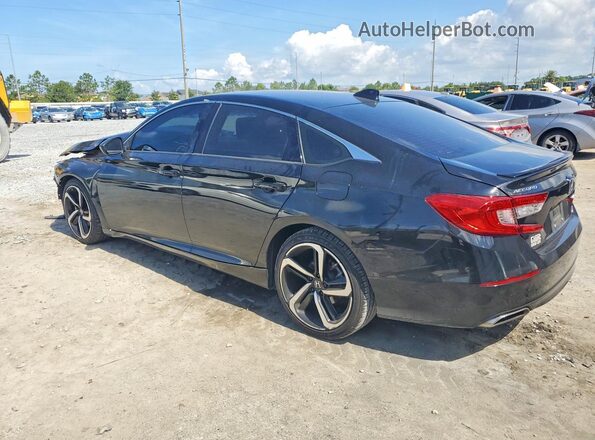 1HGCV1F35MA076840 2021 HONDA ACCORD Black Задня ліва чверть