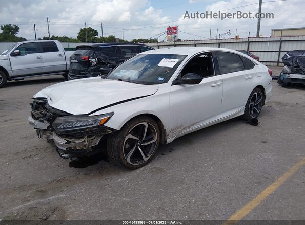 1HGCV1F35MA089801 2021 HONDA ACCORD White Przód lewy