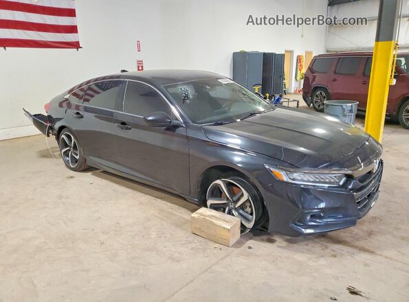 1HGCV1F35NA032211 2022 HONDA ACCORD Черный Передняя правая четверть