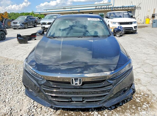 1HGCV1F35NA041118 2022 HONDA ACCORD Black Widok z przodu