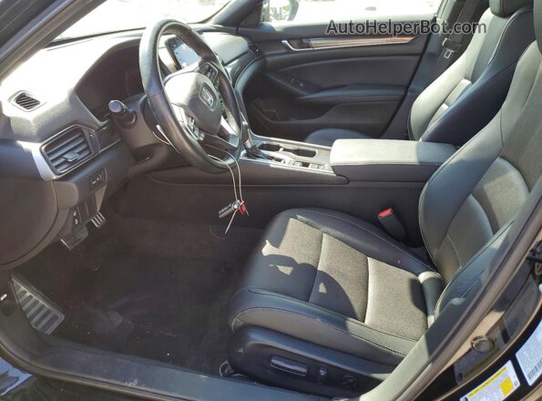 1HGCV1F35NA041118 2022 HONDA ACCORD Black Widok wnętrza z przodu