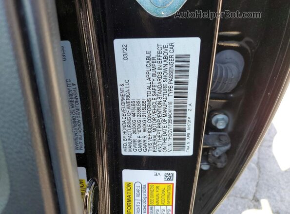 1HGCV1F35NA041118 2022 HONDA ACCORD Black Widok komory silnika