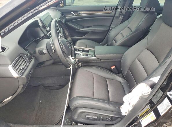 1HGCV1F35NA057660 2022 HONDA ACCORD Black Widok wnętrza z przodu