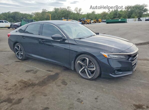 1HGCV1F35NA057660 2022 HONDA ACCORD Black Przód prawy