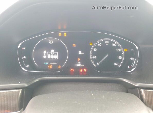 1HGCV1F35NA057660 2022 HONDA ACCORD Black Widok zestawu wskaźników