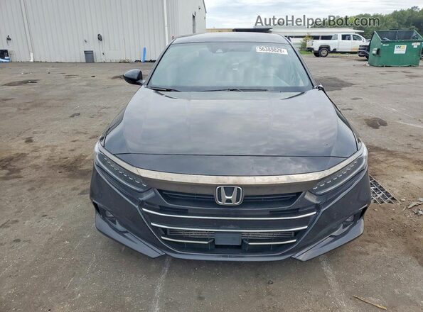 1HGCV1F35NA057660 2022 HONDA ACCORD Black Widok z przodu
