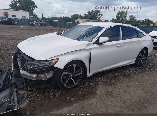 1HGCV1F36JA002032 2018 HONDA ACCORD Белый Передняя левая четверть