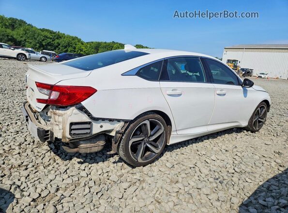 1HGCV1F36JA009708 2018 HONDA ACCORD Белый Задняя правая четверть