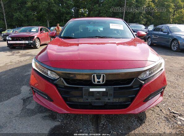 1HGCV1F36JA019185 2018 HONDA ACCORD Red Widok z przodu
