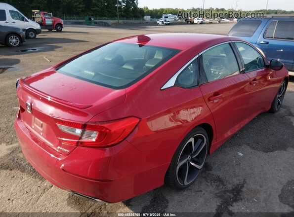 1HGCV1F36JA019185 2018 HONDA ACCORD Red Tył prawy