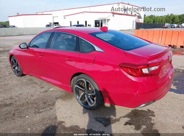 1HGCV1F36JA019185 2018 HONDA ACCORD Red Tył lewy