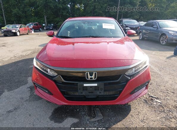 1HGCV1F36JA019185 2018 HONDA ACCORD Red Widok zestawu wskaźników