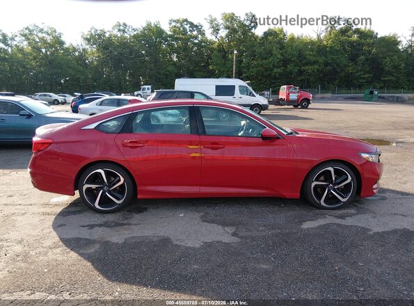 1HGCV1F36JA019185 2018 HONDA ACCORD Red Widok wnętrza z tyłu