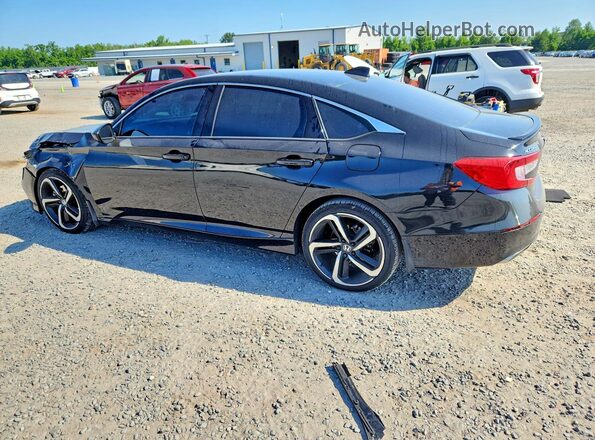 1HGCV1F36JA077250 2018 HONDA ACCORD Black Tył lewy