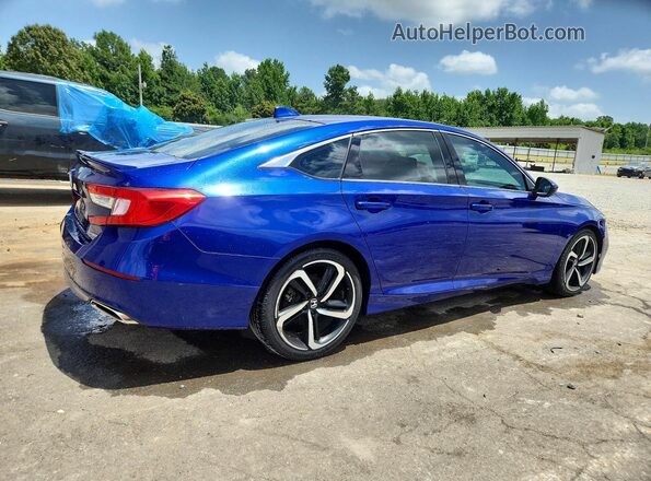 1HGCV1F36JA151654 2018 HONDA ACCORD Синий Задняя правая четверть