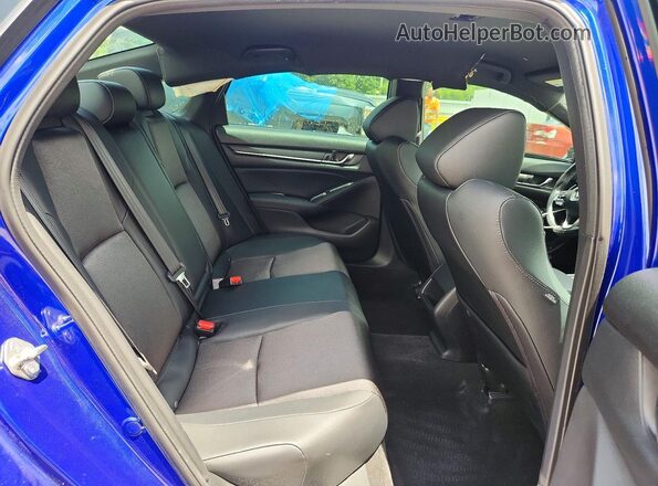 1HGCV1F36JA151654 2018 HONDA ACCORD Синий Вид задних сидений