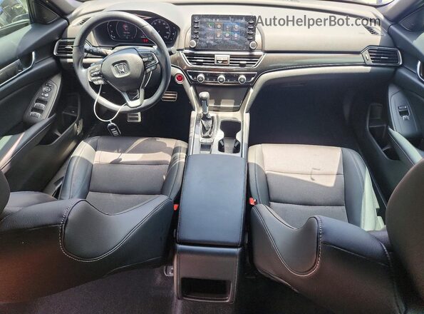 1HGCV1F36JA151654 2018 HONDA ACCORD Синий Вид панели приборов