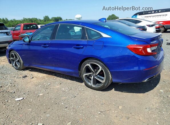 1HGCV1F36JA210413 2018 HONDA ACCORD Blue უკანა მარცხენა
