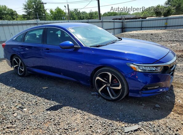 1HGCV1F36JA210413 2018 HONDA ACCORD Blue წინა მარჯვენა