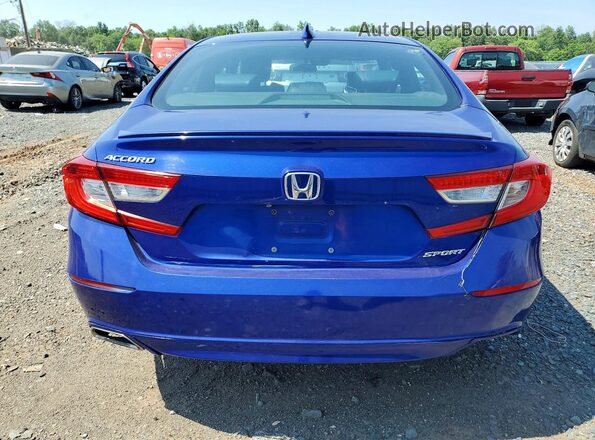 1HGCV1F36JA210413 2018 HONDA ACCORD Blue უკანა ხედი