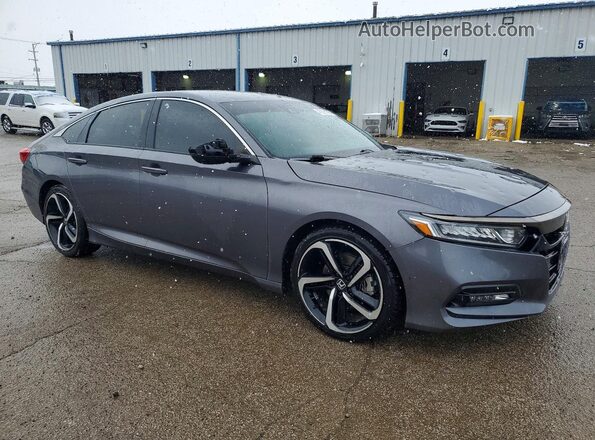 1HGCV1F36JA247719 2018 HONDA ACCORD Gray Przód prawy