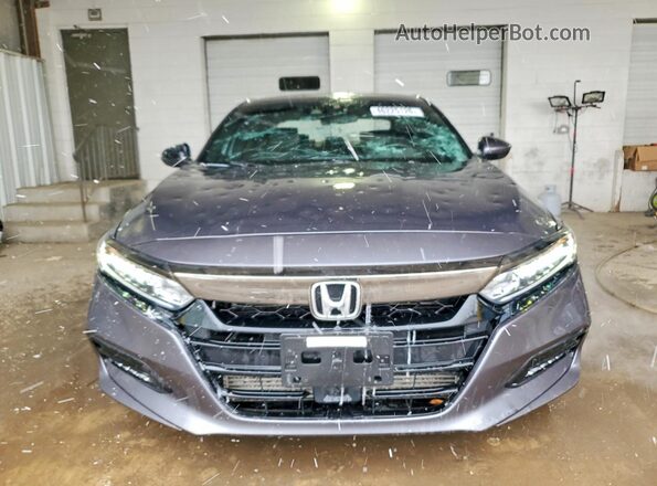 1HGCV1F36JA247719 2018 HONDA ACCORD Gray Widok z przodu