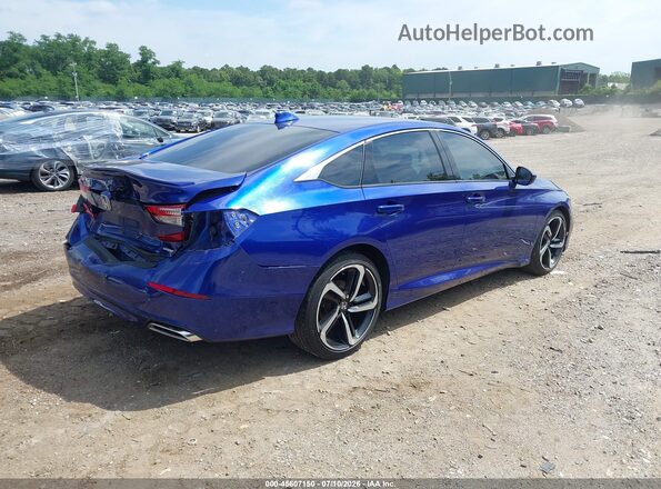 1HGCV1F36JA253097 2018 HONDA ACCORD Синий Задняя правая четверть