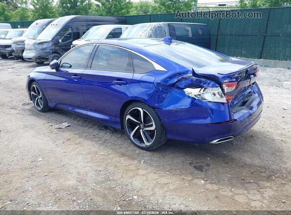 1HGCV1F36JA253097 2018 HONDA ACCORD Синий Задняя левая четверть