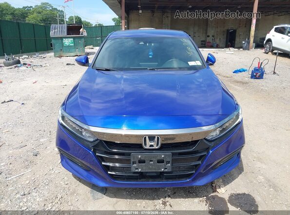 1HGCV1F36JA253097 2018 HONDA ACCORD Синий Вид задней части салона