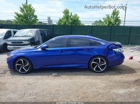 1HGCV1F36JA253097 2018 HONDA ACCORD Синий 