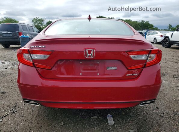 1HGCV1F36KA017180 2019 HONDA ACCORD Red Rear view