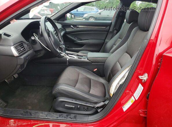 1HGCV1F36KA017180 2019 HONDA ACCORD Red Front interior view