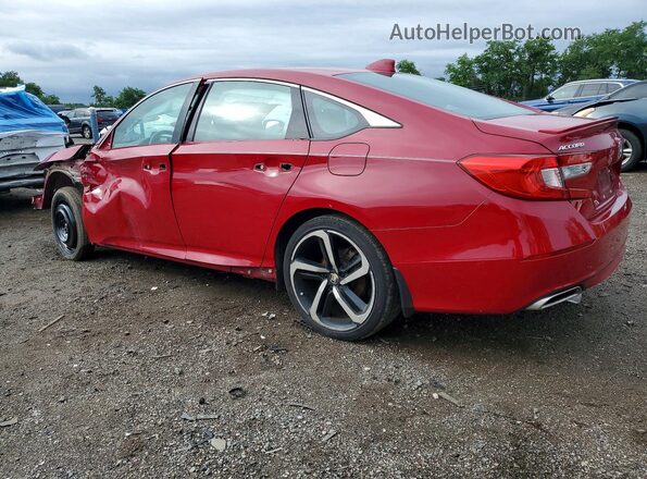 1HGCV1F36KA017180 2019 HONDA ACCORD Red Rear left
