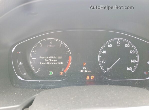 1HGCV1F36KA017180 2019 HONDA ACCORD Red Instrument cluster view