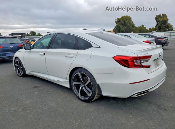 1HGCV1F36KA020273 2019 HONDA ACCORD White Trasero izquierdo