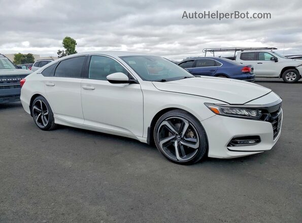 1HGCV1F36KA020273 2019 HONDA ACCORD White Delantero derecho