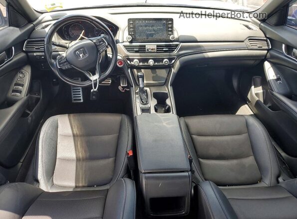 1HGCV1F36KA021732 2019 HONDA ACCORD Blue წინა პანელის ხედი
