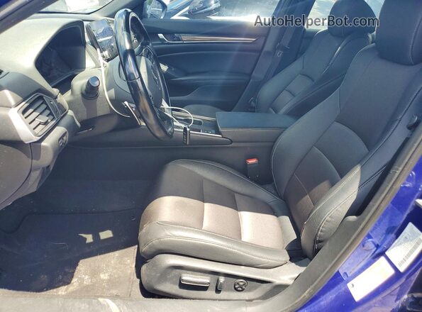 1HGCV1F36KA021732 2019 HONDA ACCORD Blue წინა სალონის ხედი